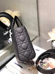 Dior Lady Ultramatte Cannage Calfskin My Abcdior Black Shoulder Bag 20CM - 4