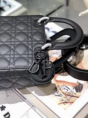 Dior Lady Ultramatte Cannage Calfskin My Abcdior Black Shoulder Bag 20CM - 6