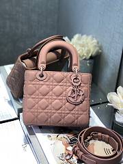 Dior Lady Ultramatte Cannage Calfskin My Abcdior Pink Shoulder Bag 20CM - 1