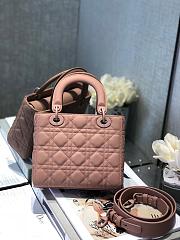 Dior Lady Ultramatte Cannage Calfskin My Abcdior Pink Shoulder Bag 20CM - 5