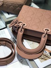 Dior Lady Ultramatte Cannage Calfskin My Abcdior Pink Shoulder Bag 20CM - 4
