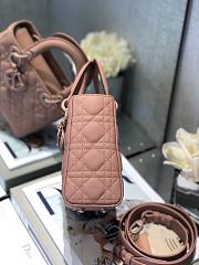 Dior Lady Ultramatte Cannage Calfskin My Abcdior Pink Shoulder Bag 20CM - 3