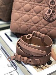 Dior Lady Ultramatte Cannage Calfskin My Abcdior Pink Shoulder Bag 20CM - 2