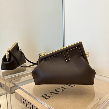 FENDI FIRST SMALL DARK BROWN 8BP129 SIZE 26 CM