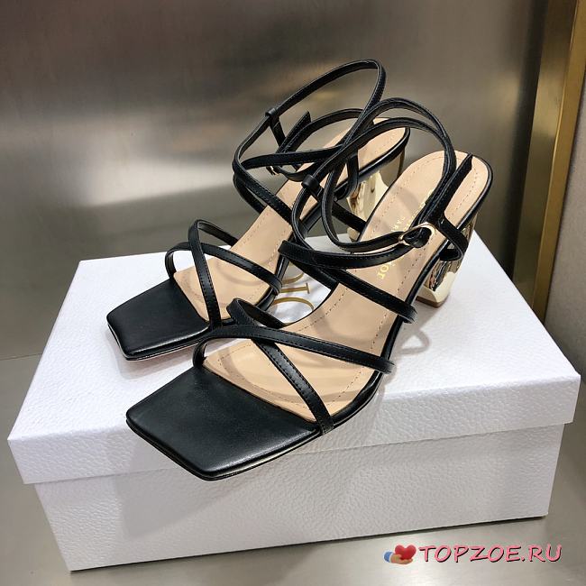 DIOR HEELS RHODES BLACK 7.5CM - 1