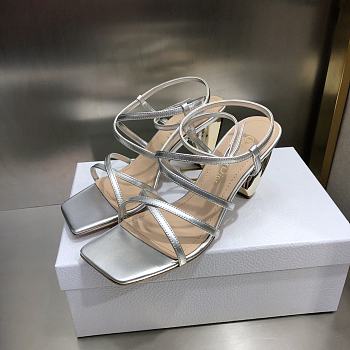 DIOR HEELS RHODES SILVER 7.5CM