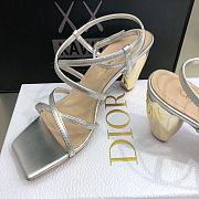 DIOR HEELS RHODES SILVER 7.5CM - 3