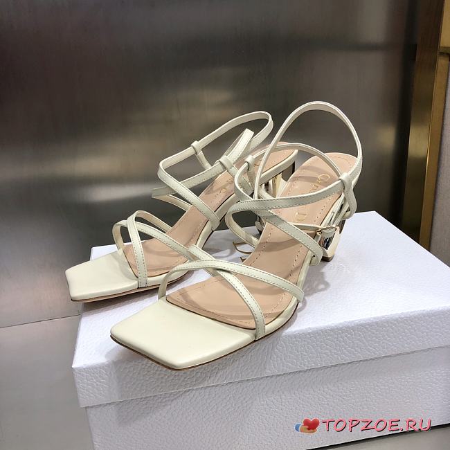 DIOR HEELS RHODES CREAM 7.5CM - 1