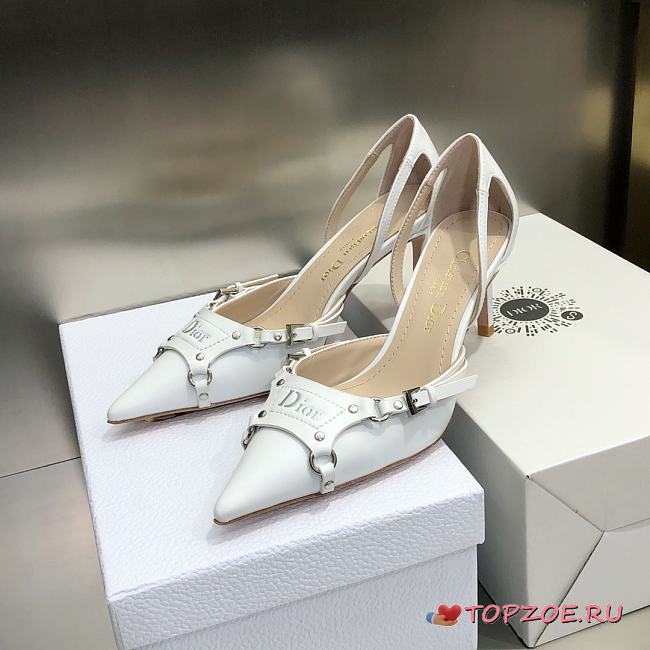 DIOR HEELS-02 WHITE 7CM - 1