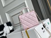 CHANEL CF LAMBSKIN MINI CHAIN WALLET PINK 11CM - 5