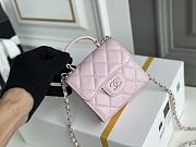 CHANEL CF LAMBSKIN MINI CHAIN WALLET PINK 11CM - 4