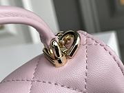 CHANEL CF LAMBSKIN MINI CHAIN WALLET PINK 11CM - 2