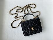 CHANEL COIN CHAIN BAG BLACK 12CM   - 1