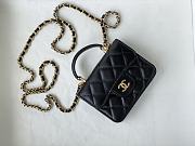 CHANEL COIN CHAIN BAG BLACK 12CM   - 5