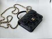 CHANEL COIN CHAIN BAG BLACK 12CM   - 4