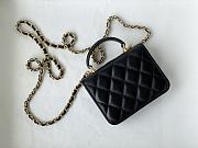 CHANEL COIN CHAIN BAG BLACK 12CM   - 3