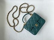 CHANEL COIN CHAIN BAG GREEN 12CM - 1
