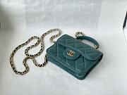 CHANEL COIN CHAIN BAG GREEN 12CM - 5
