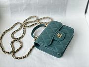CHANEL COIN CHAIN BAG GREEN 12CM - 4