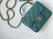 CHANEL COIN CHAIN BAG GREEN 12CM - 2