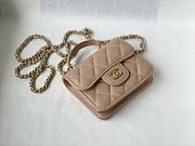 CHANEL COIN CHAIN BAG BEIGE 12CM - 2
