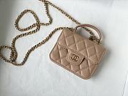 CHANEL COIN CHAIN BAG BEIGE 12CM - 5