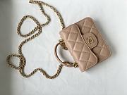 CHANEL COIN CHAIN BAG BEIGE 12CM - 4