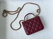 CHANEL COIN CHAIN BAG ROSE 12CM - 5