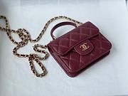CHANEL COIN CHAIN BAG ROSE 12CM - 4