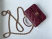 CHANEL COIN CHAIN BAG ROSE 12CM - 3