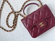 CHANEL COIN CHAIN BAG ROSE 12CM - 2