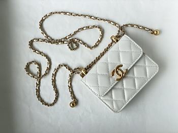 CHANEL MINI WOC BAG WHITE 12CM