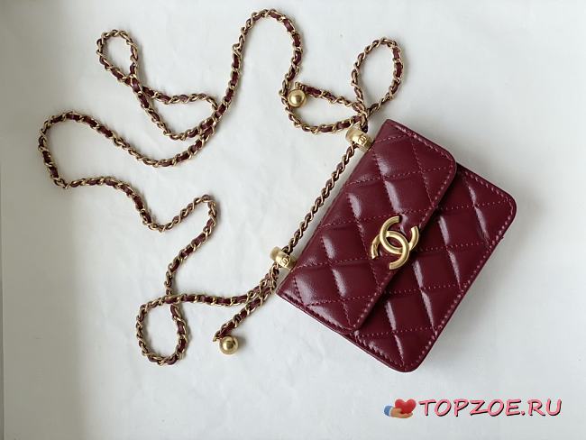 CHANEL MINI WOC BAG RED 12CM - 1