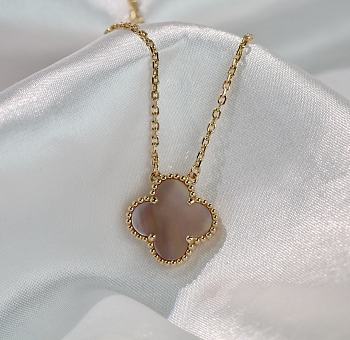 VCA Pink Fritillary Clover Necklace