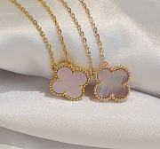 VCA Pink Fritillary Clover Necklace - 3