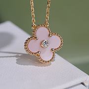 VCA Pink Fritillary Clover Necklace 1 - 2