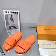 LV Monogram Unisex Plain Logo Sandals Orange  - 5