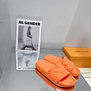 LV Monogram Unisex Plain Logo Sandals Orange  - 6