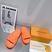 LV Monogram Unisex Plain Logo Sandals Orange  - 4