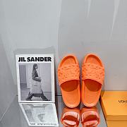 LV Monogram Unisex Plain Logo Sandals Orange  - 3