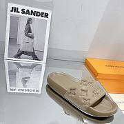 LV Monogram Unisex Plain Logo Sandals Brown - 6