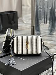 YSL LOU CAMERA BAG BLACK AND WHITE 23CM - 1