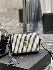 YSL LOU CAMERA BAG BLACK AND WHITE 23CM - 5