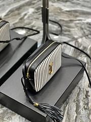YSL LOU CAMERA BAG BLACK AND WHITE 23CM - 4