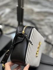 YSL LOU CAMERA BAG BLACK AND WHITE 23CM - 2