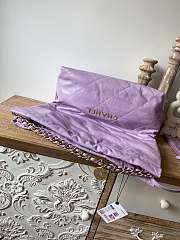 CHANEL 22 BAG Calfskin Purple Large 48cm - 4