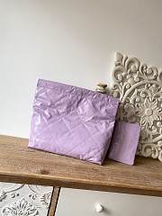 CHANEL 22 BAG Calfskin Purple Medium 39cm - 4