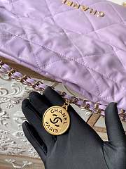 CHANEL 22 BAG Calfskin Purple Medium 39cm - 2