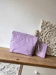 CHANEL 22 BAG Calfskin Purple Medium 37cm  - 2