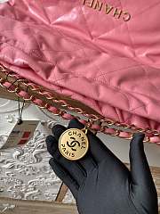 CHANEL 22 BAG Calfskin Pink Large 48cm - 6